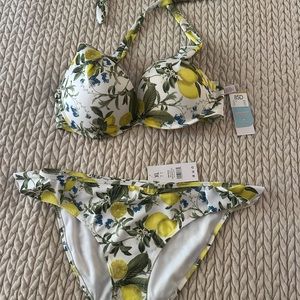 Lemon print bikini